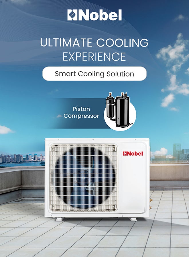 Nobel 2 Ton Split Air Conditioner Piston AC, T3 Climate, Turbo Compressor, Smart Functions – (1 Year Warranty) 2950 W NSAC24PX White - Image 4