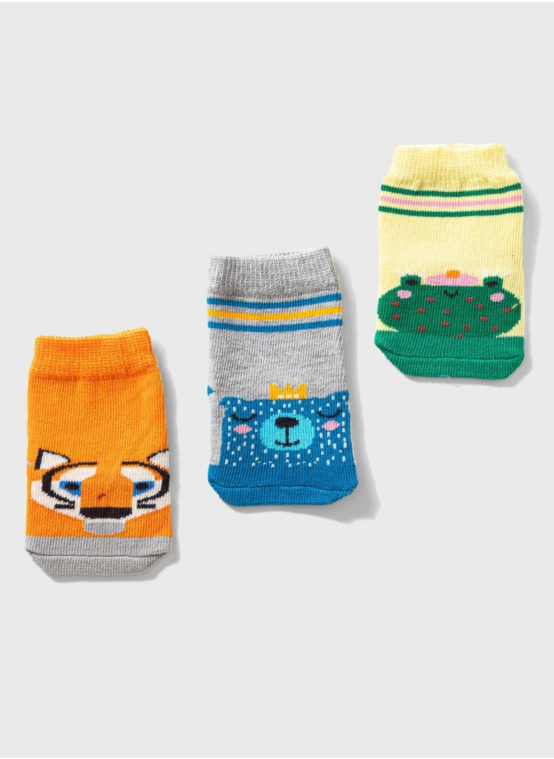 COTTONIL Pack of 6 Cotton Baby Socks for Boys  - Image 3