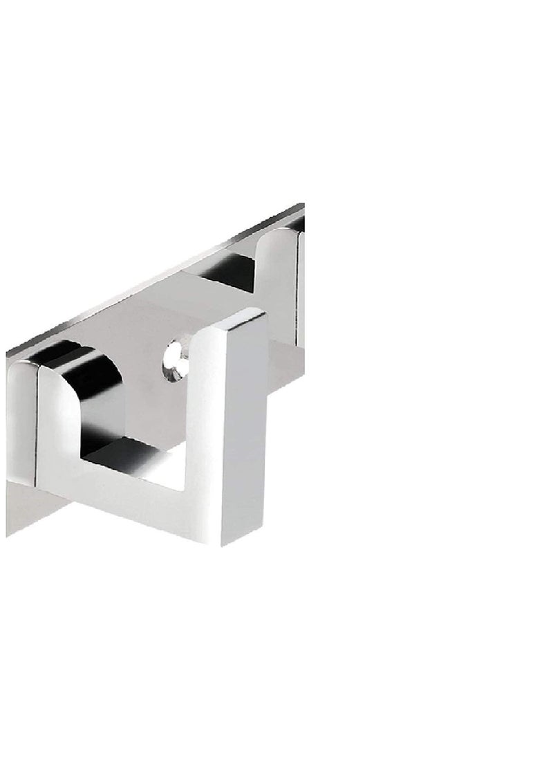 Goldfinch Stainless Steel Classic 8 Pin Cloth Hanger Door Wall Hooks Rail for Hanging Clothes Towel Hook Set Bathroom Cloth Hanger Robe Wall Door Hooks Rail for Hanging KeysClothesTowel Steel Hook Pack Of 1  - Image 2