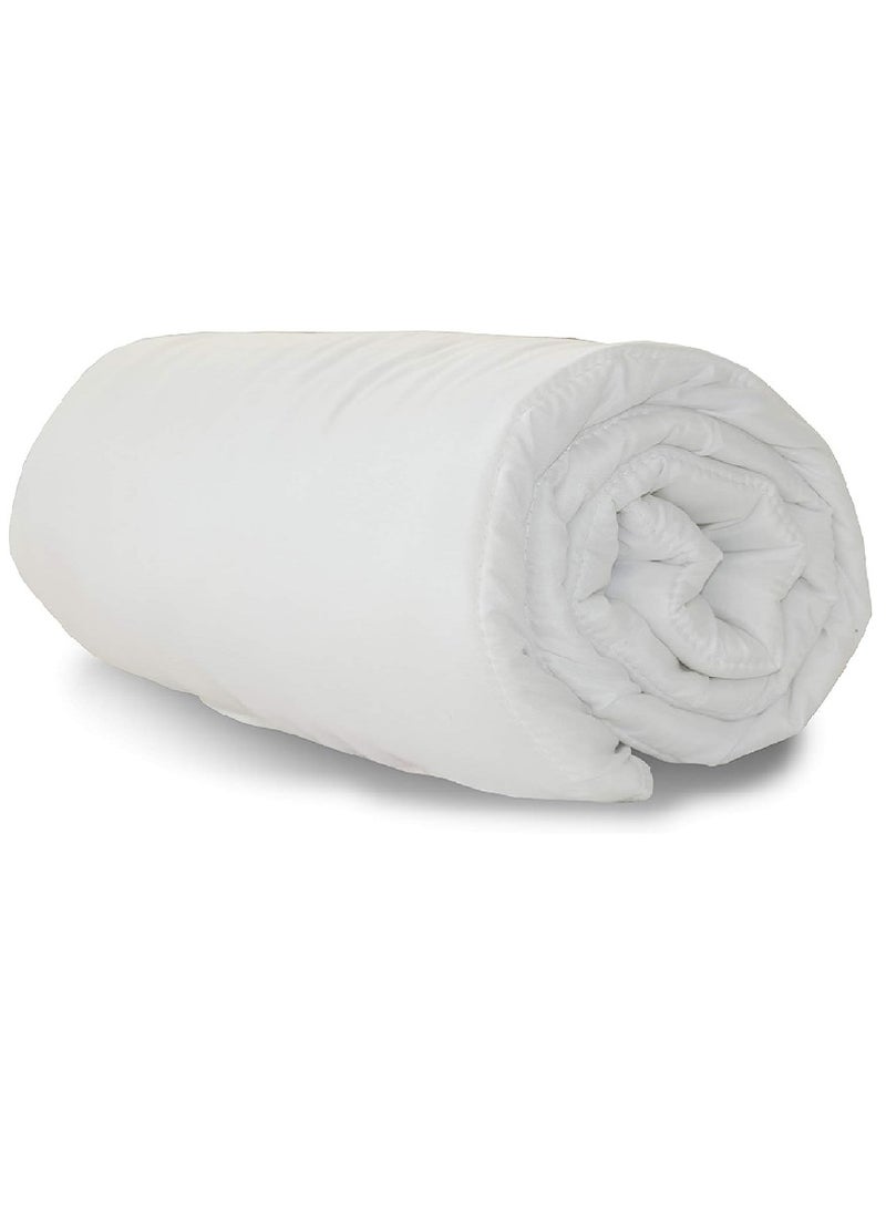 Soft Solid Double Size Duvet Microfiber White 240x260cm - Image 1