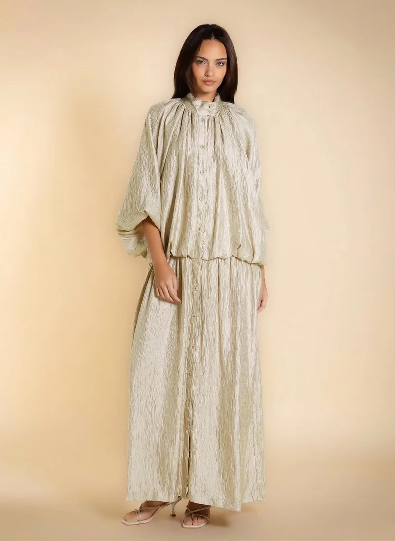 شايبس SHINY TEXTURED MAXI DRESS