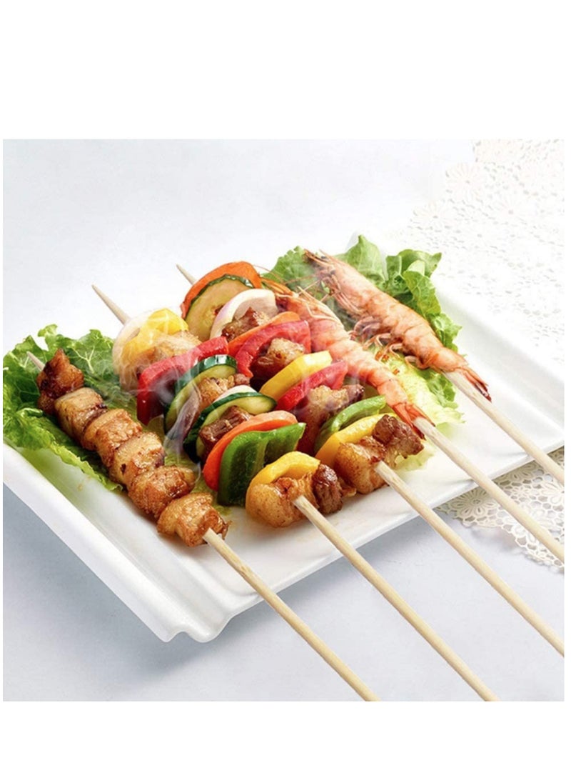 HOT GRILL Natural Bamboo Wooden Skewers/BBQ Sticks Set of 100 Pcs  (8 inches, 3 mm Thickness) for Kabab, Chicken, Paneer Tikka, Fruits Salad, Ideal for Barbeque and Grilling  - Image 5
