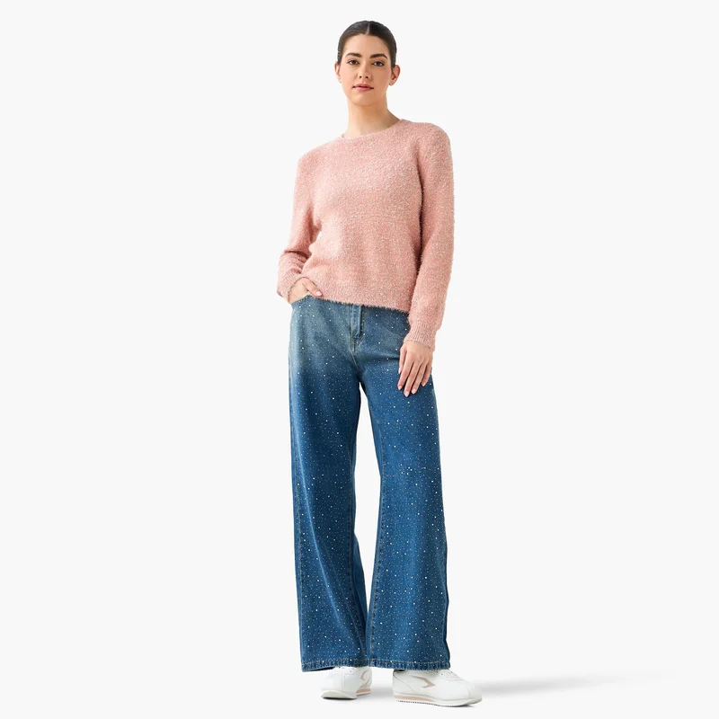 2Xtremz Lurex Fuzzy Sweater