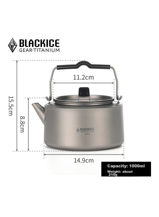 Black Ice Blackice Teapot, Outdoor Camping Lightweight Titanium Kettle, Z7232g, 1000ml, Logo Editio - Image 1