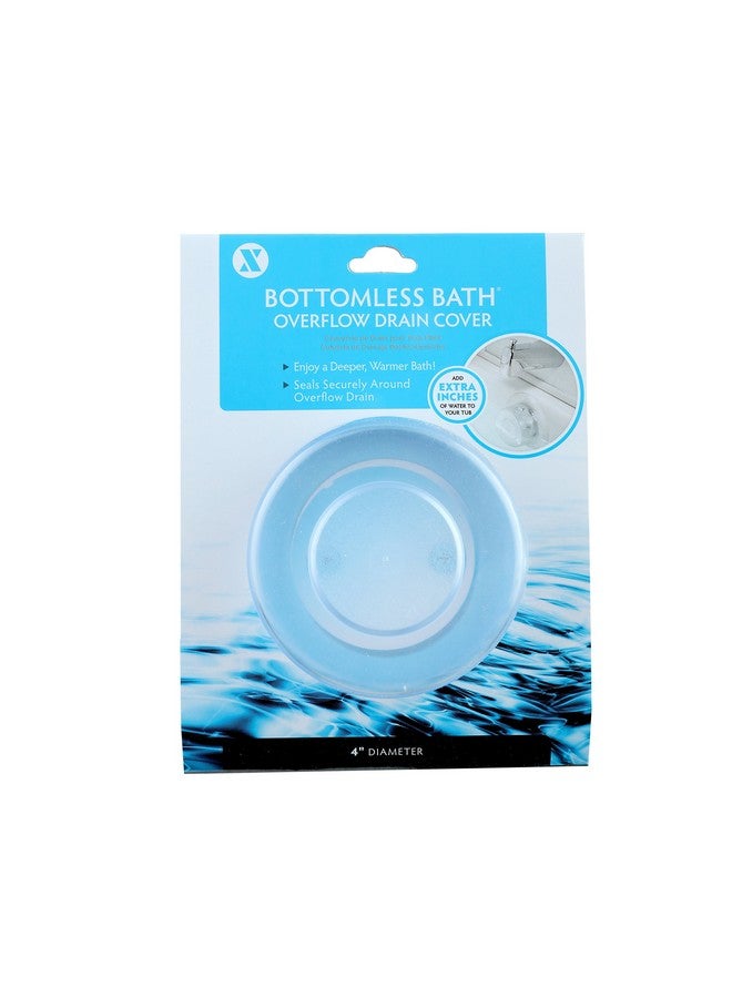 SlipX Solutions Bottomless Bath | Overflow Drain Cover for Tub | Best Gifts for Mom, Spa & Bath Accessories | Drain Block, Water Stopper Plug | Bath Essentials for Women | 4" Diameter, Clear - Image 3