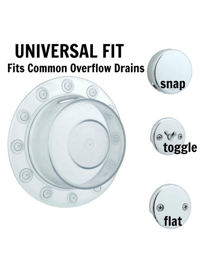 SlipX Solutions Bottomless Bath | Overflow Drain Cover for Tub | Best Gifts for Mom, Spa & Bath Accessories | Drain Block, Water Stopper Plug | Bath Essentials for Women | 4" Diameter, Clear - Image 1