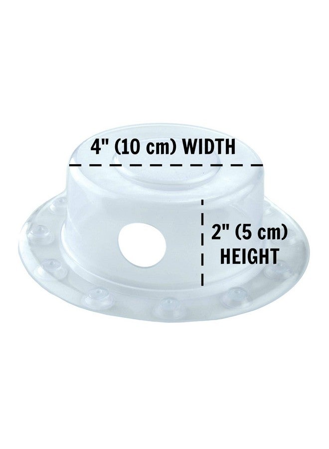 SlipX Solutions Bottomless Bath | Overflow Drain Cover for Tub | Best Gifts for Mom, Spa & Bath Accessories | Drain Block, Water Stopper Plug | Bath Essentials for Women | 4" Diameter, Clear - Image 2