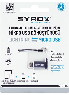 Syrox DT15 Micro Usb Apple iPhone Compatible Lightning Converter  - Image 3