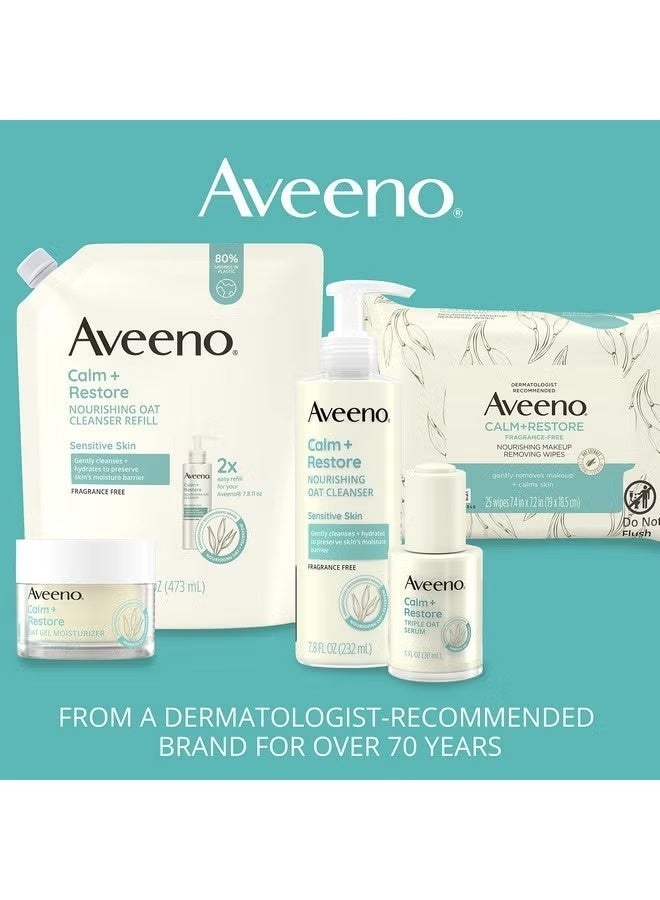 Aveeno Calm + Restore Redness Relief Foaming Cleanser, Daily Facial Cleanser With Calming Feverfew to Help Reduce the Appearance of Redness, Hypoallergenic & Fragrance-Free, 6 fl. oz - Image 5