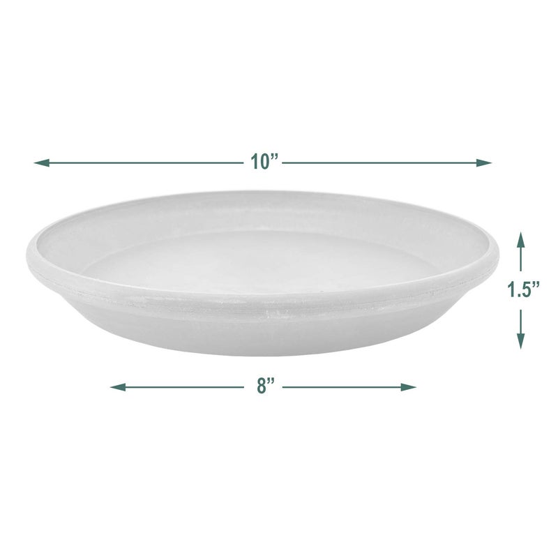 PSW Pot Collection AP25TC 10-inch Plastic/Stone/Wood Composite Plant Saucer Drip Tray â€“ No Drainage Hole (Drillable), Indoor/Outer Water Tray, Terra Cotta Color - Image 4