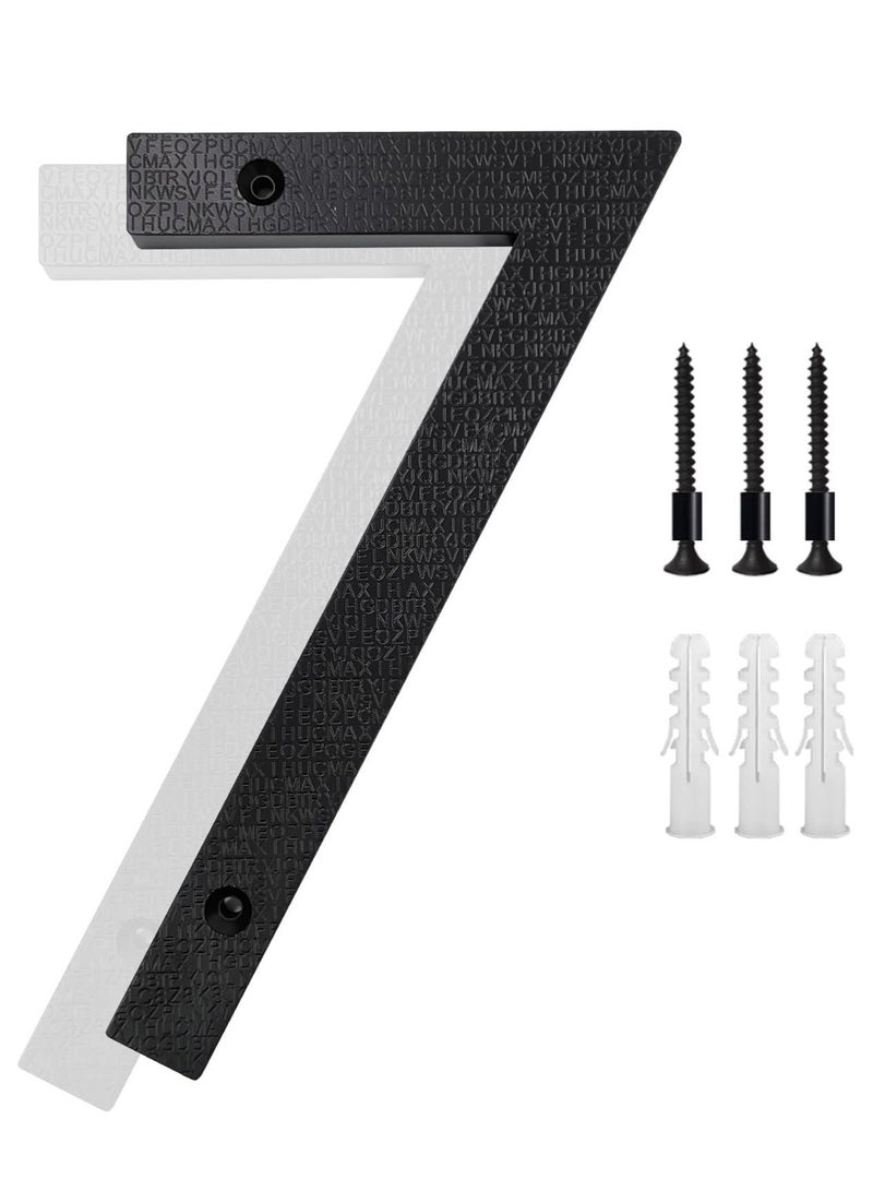 رات سو 8 بوصة أرقام البيت العائم لخارج أسود كبير مضاد للصدأ رقم المنزل مع الأظافر مجموعة وقالب سهل أن يتم خيانه لعنوان البيت الخارجي شارع بوابة الجراج المزرعة رقم 7. - Image 1