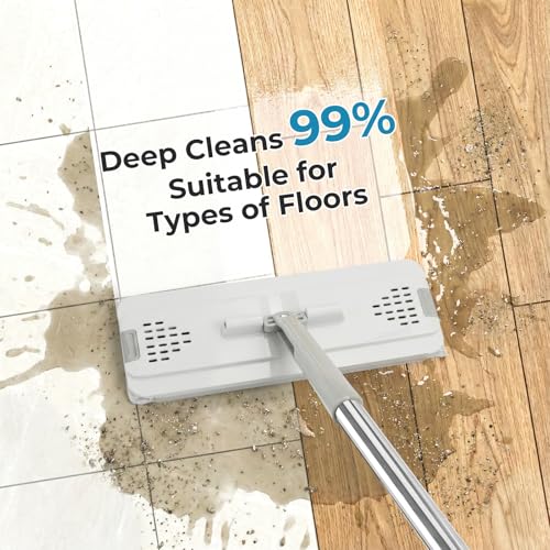 TrueYee Mop and Bucket Set, Floor Mop and Bucket with Wringer Set, Wet and Dry Mop for Hardwood Floors, Vinyl, Tile, Baseboards and Walls (4 Washable Microfiber Pads Included) - Image 4