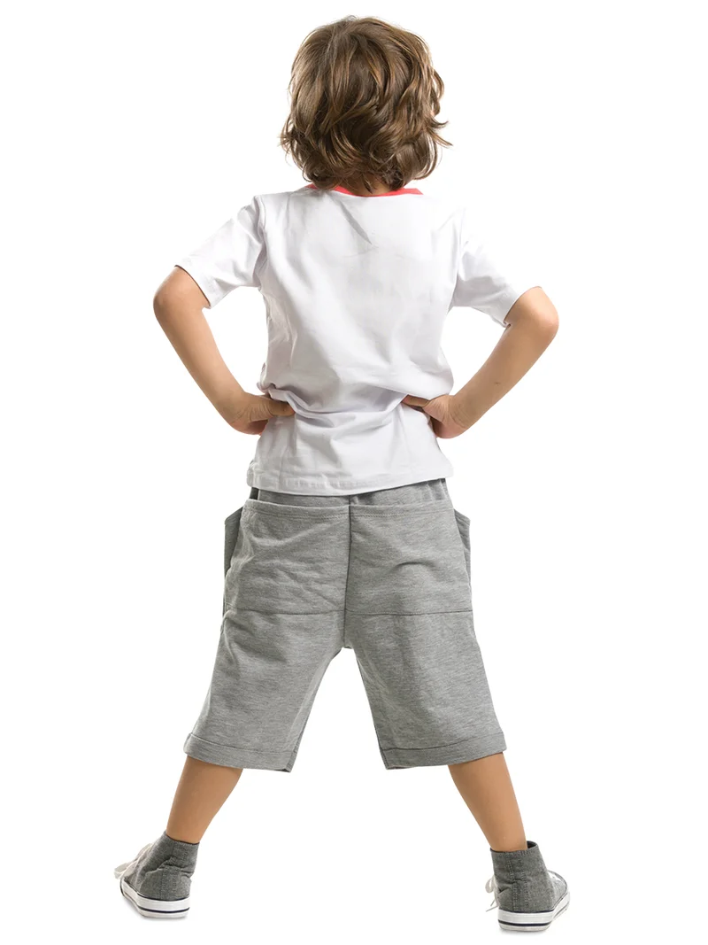 دينوكيدس طقم شورت واسع بطبعة تمساح