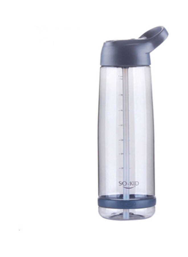 NIBEMINENT Straw Water Bottle Blue/Clear 27.75 x 9.8 8.45cm 