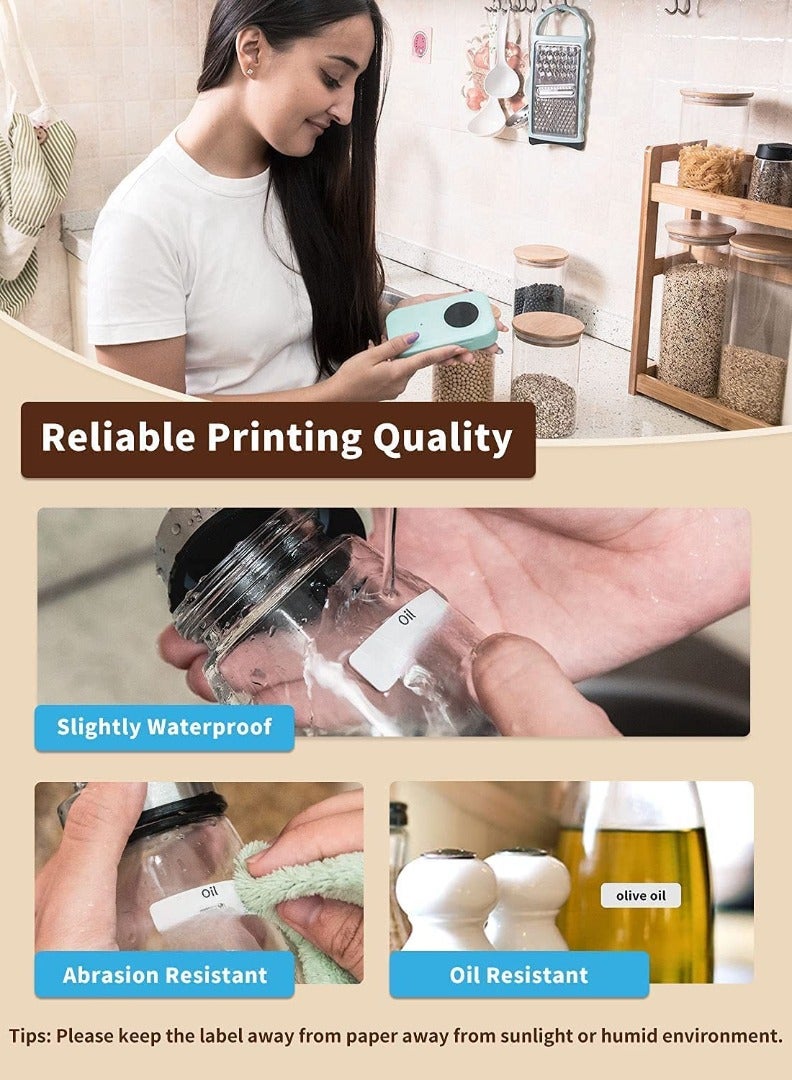 phomemo Label Maker Machine, Portable Bluetooth Label Printer, Lightweight Sticker Printer Machine, Compact And Durable Labeler For School Office Home Organization, (1pc, Mint Green) - Image 3
