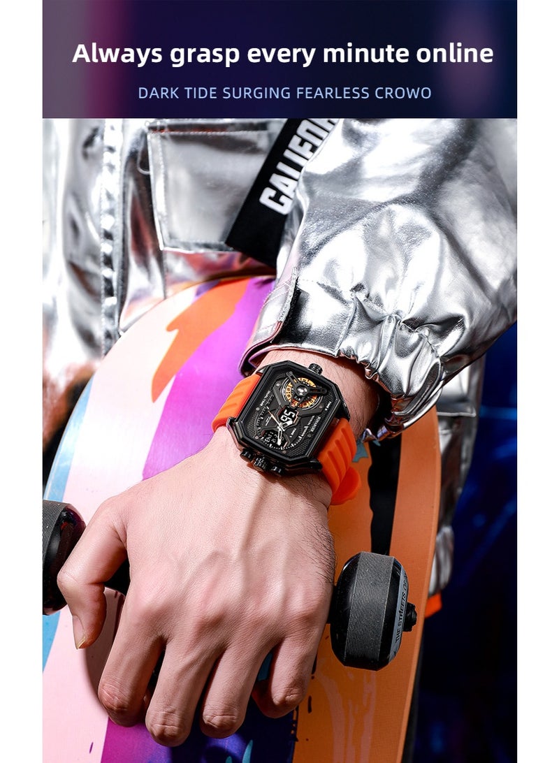 BONARGER New Men's Electronic Multi-Function Sport Luminous Waterproof Personalized Large Dial Watch - Image 3