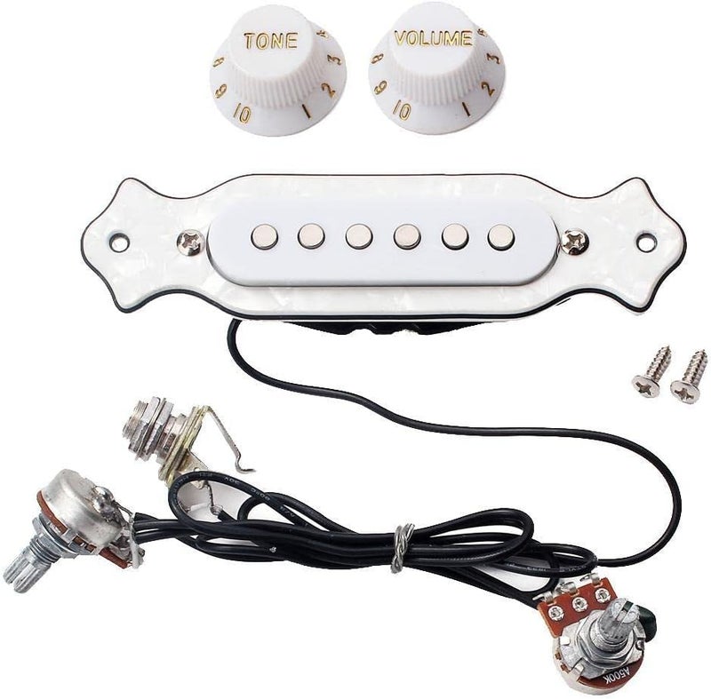 JOINSI 1 sets Pre-wired 6-string Cigar Box Guitar Pickup Soundhole Harness with Picks, Volume & Tone for Electric Guitar - Image 2