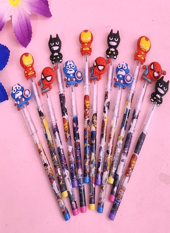 Tera13 TERA 13 Cartoon Pencil For Boys & Girls (12 Pcs) Cute Character Pencil For School, Writing & Return Gift For Kids, Smooth Writing Pencil, Party Favour & Kanjak Gift, School Stationery Set - Image 1