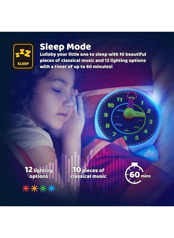 BEST LEARNING Learning Clock - Educational Talking Learn to Tell Time Teaching Light-Up Toy with Quiz and Music Sleep Mode - Toddlers & Kids Ages 3, 4, 5, 6 Years Old Boy and Girl Gift for Birthdays - Image 5