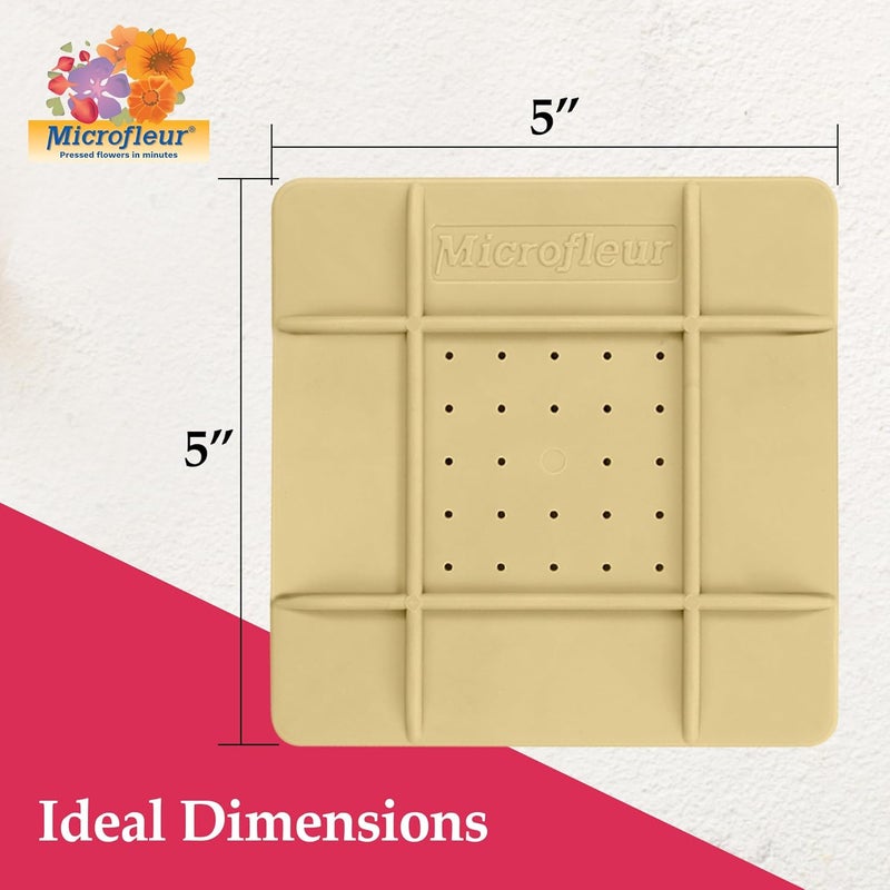 Microfleur Microwave Flower Art Press Kit for Kids and Adults - DIY with Washable Absorbent Cloth, Ideal for Plant Lovers 5" (13 cm) - Image 2
