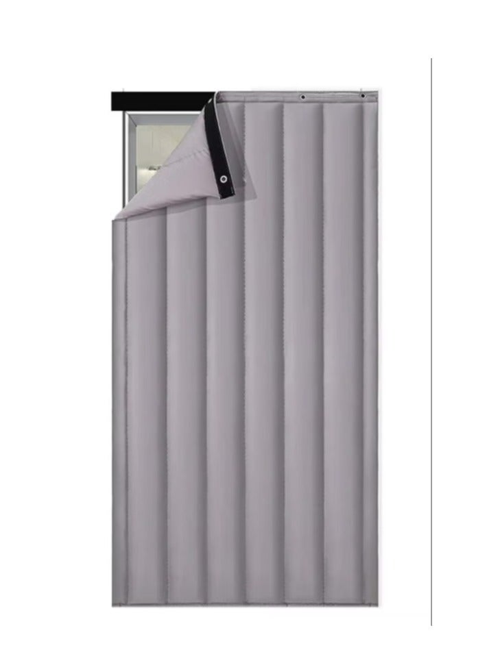 Heavy Duty Thermal Insulated Door Curtain - Winter Doorway Cover Soundproof Barrier Tapestry Blanket Windproof  Waterproof for Cold Protection in Living Room (W31.49*H82.68 in/80*210cm) - Image 1