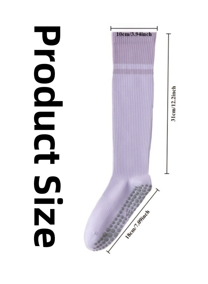 Mmmon 3 Pairs Calf-Length Sports Socks for Women, with Dots Design Non-Slip Grip, Breathable Cotton Seamless Ankle Support for All-Season Workouts, Yoga & Pilates, Gym, Running - Image 4