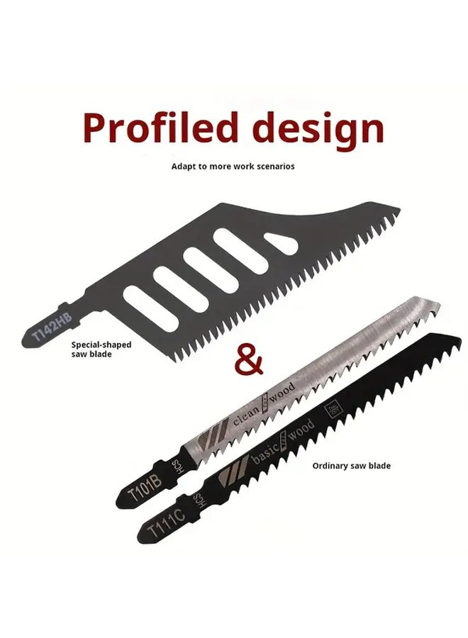 10 Pcs Steel Alloy Jigsaw Blades For Precise Wood Cutting Manual DIY Woodworking - Image 5
