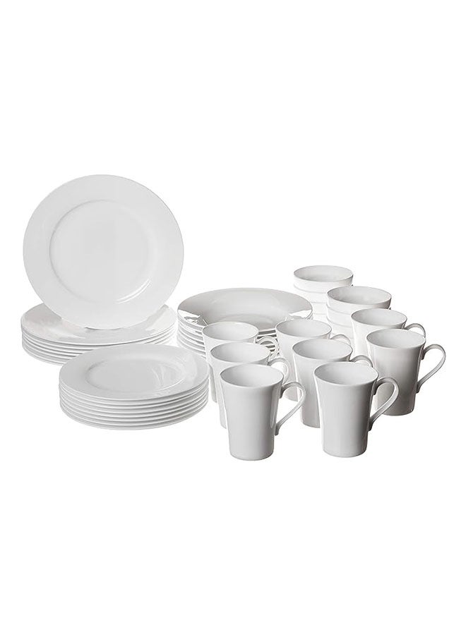 White 40Piece Dinnerware Set Service For 8 - Image 1