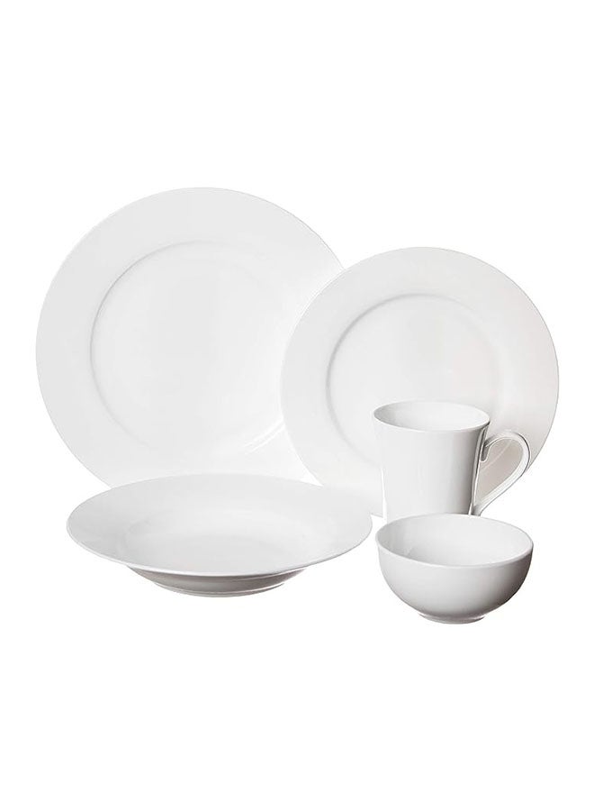 White 40Piece Dinnerware Set Service For 8 - Image 2