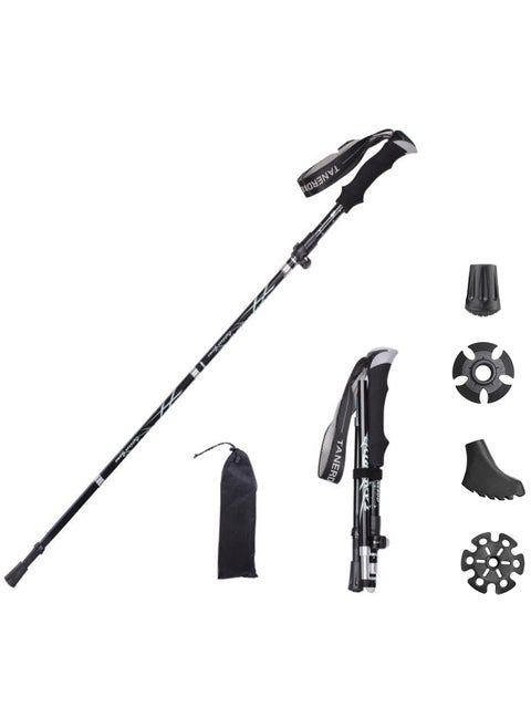 Oasisgalore Collapsible Trekking Pole Adjustable Hiking Pole Foldable Walking Stick for Men Women