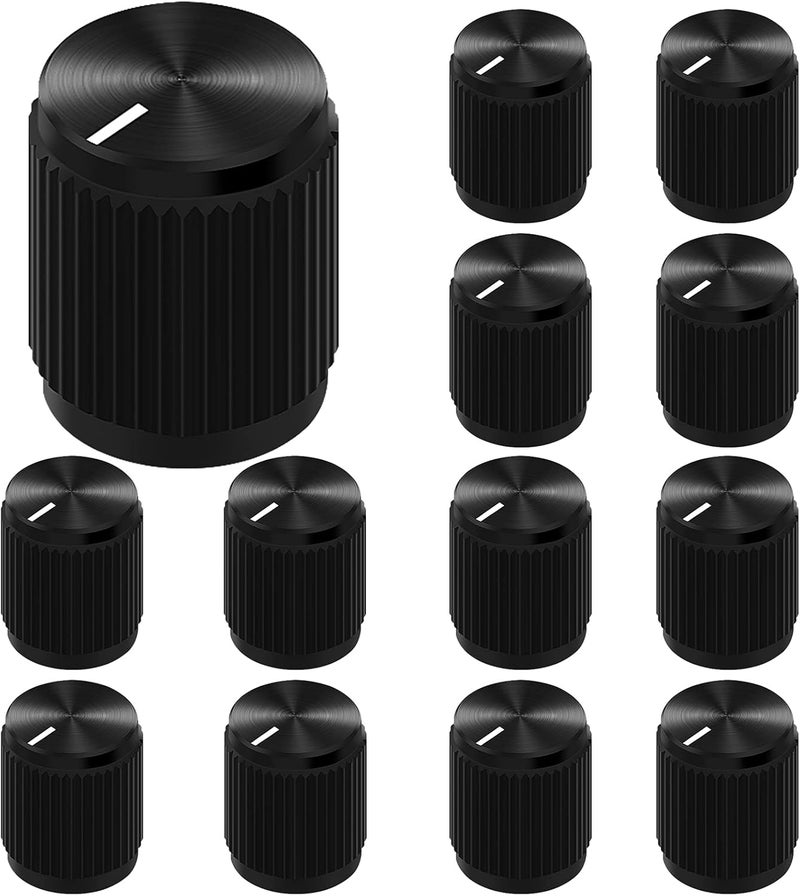 DAIERTEK Guitar Effect Pedal Knob Metal Black Potentiometer Knob Anodized Aluminum Amp Pot Knob with Set Screw 1/4 -13Pack… - Image 1