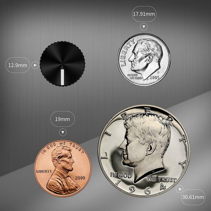 DAIERTEK Guitar Effect Pedal Knob Metal Black Potentiometer Knob Anodized Aluminum Amp Pot Knob with Set Screw 1/4 -13Pack… - Image 5