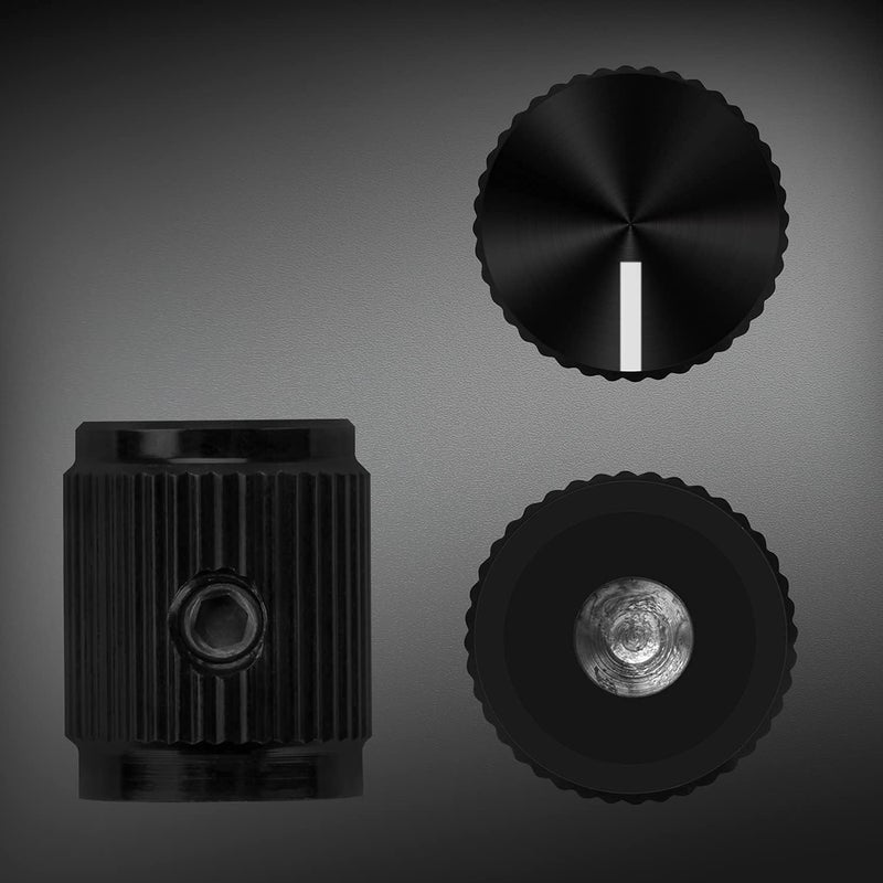 DAIERTEK Guitar Effect Pedal Knob Metal Black Potentiometer Knob Anodized Aluminum Amp Pot Knob with Set Screw 1/4 -13Pack… - Image 4