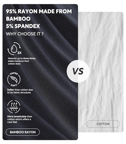 DAVID ARCHY شورتات داخلية للرجال من ديفيد آرتشي مصنوعة من رايون البامبو، شورتات بوكسر للرجال قابلة للتنفس وباردة مع فتحة زر، عبوة 3 قطع (م، أزرق داكن/أسود/رمادي داكن) - Image 2