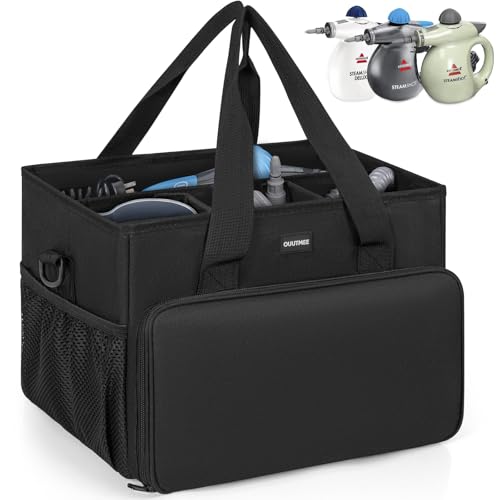 OUUTMEE Carry Bag Compatible with Bissell SteamShot Hard Surface Steam Cleaner 39N7V/39N7A, Adjustable Compartments Steam Cleaner Storage Bag Fits for Phueut Pressurized Handheld Steam Cleaner - Image 2