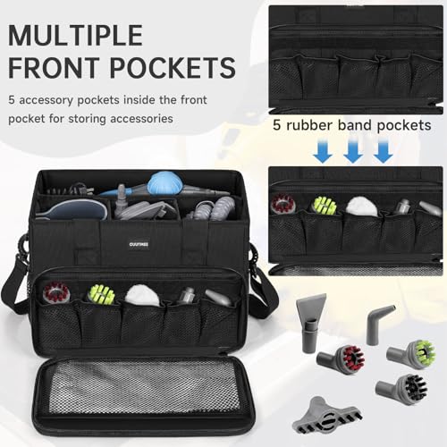 OUUTMEE Carry Bag Compatible with Bissell SteamShot Hard Surface Steam Cleaner 39N7V/39N7A, Adjustable Compartments Steam Cleaner Storage Bag Fits for Phueut Pressurized Handheld Steam Cleaner - Image 4