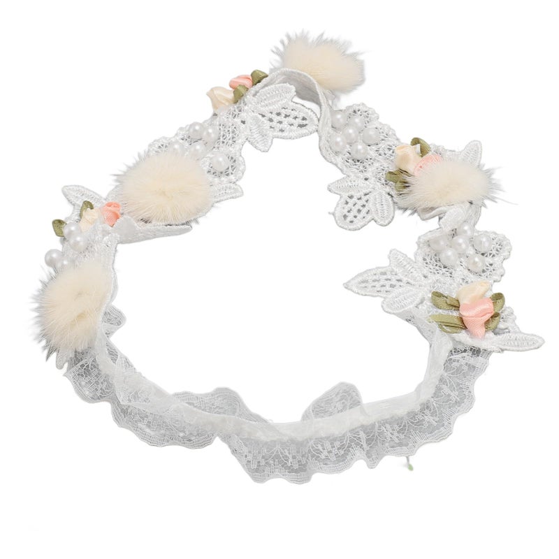 Lace Headband For Baby Girls Christening Ceremony Photo Prop White 1 Count Pack Of 1 - Image 5
