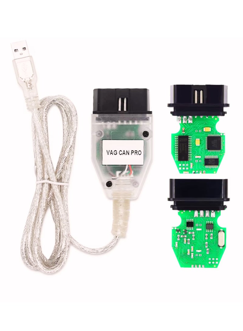 كابل تشخيص أو بي دي 2 USB متوافق مع فولكس فاجن أودي سكودا ودعم Seat, كان باص يو دي إس وK-Line متوافق مع ف ا ج ف ج ب can Pro و32/64 بت نوافذ - Image 3