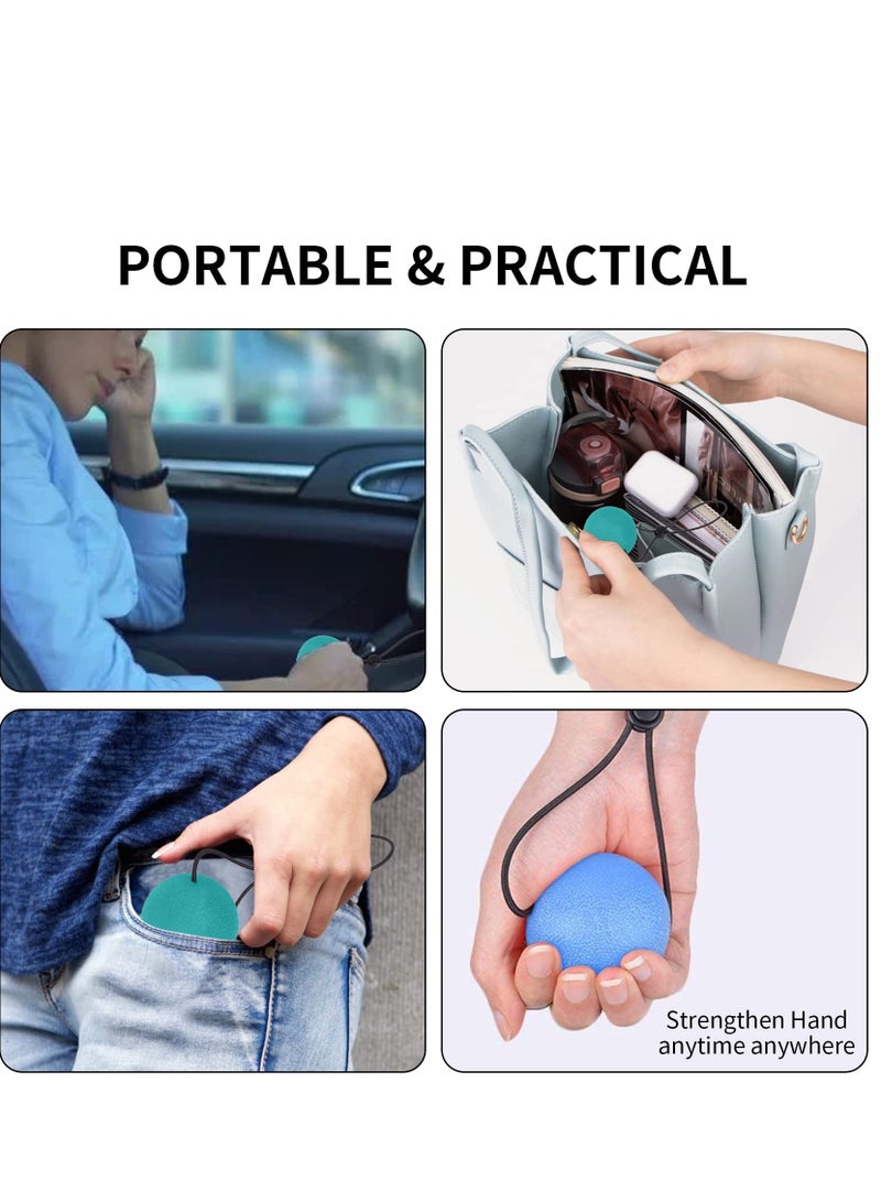 SOLARAE Stress Ball Portable Squeeze Stress Relief Balls Strengthen Hand Exercise and Relieve Tension Hand Exerciser Grip Strengthener Stress Relief 5PCS - Image 3