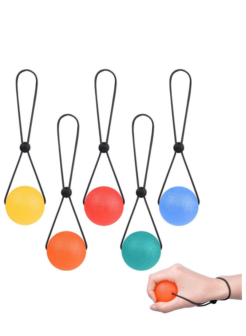 SOLARAE Stress Ball Portable Squeeze Stress Relief Balls Strengthen Hand Exercise and Relieve Tension Hand Exerciser Grip Strengthener Stress Relief 5PCS - Image 1