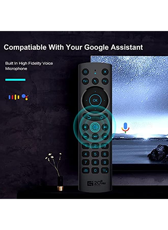 HuHa - G20S PRO BT 2.4G & BT5.0 Dual Mode Wireless Air Mouse with USB Receiver 6-Axis Gyroscope Handheld Remote Control Smart Voice Control IR Learning Backlight for Smart TV Android TV BOX PC - Image 1