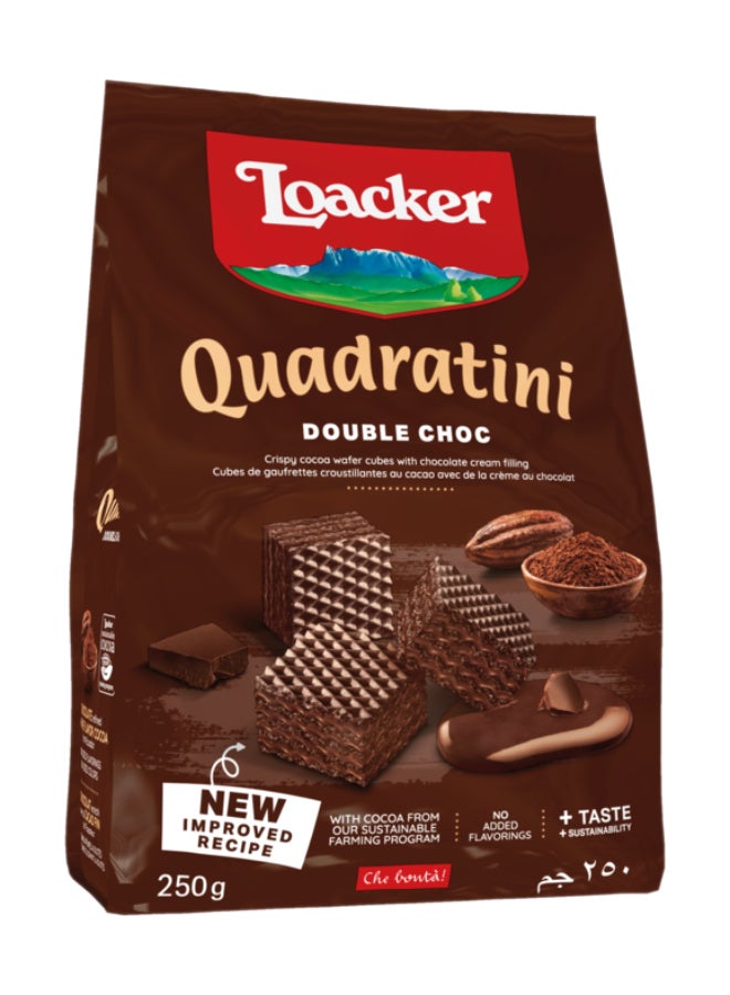 Loacker Quardatini Double Chocolate 250g - Image 1
