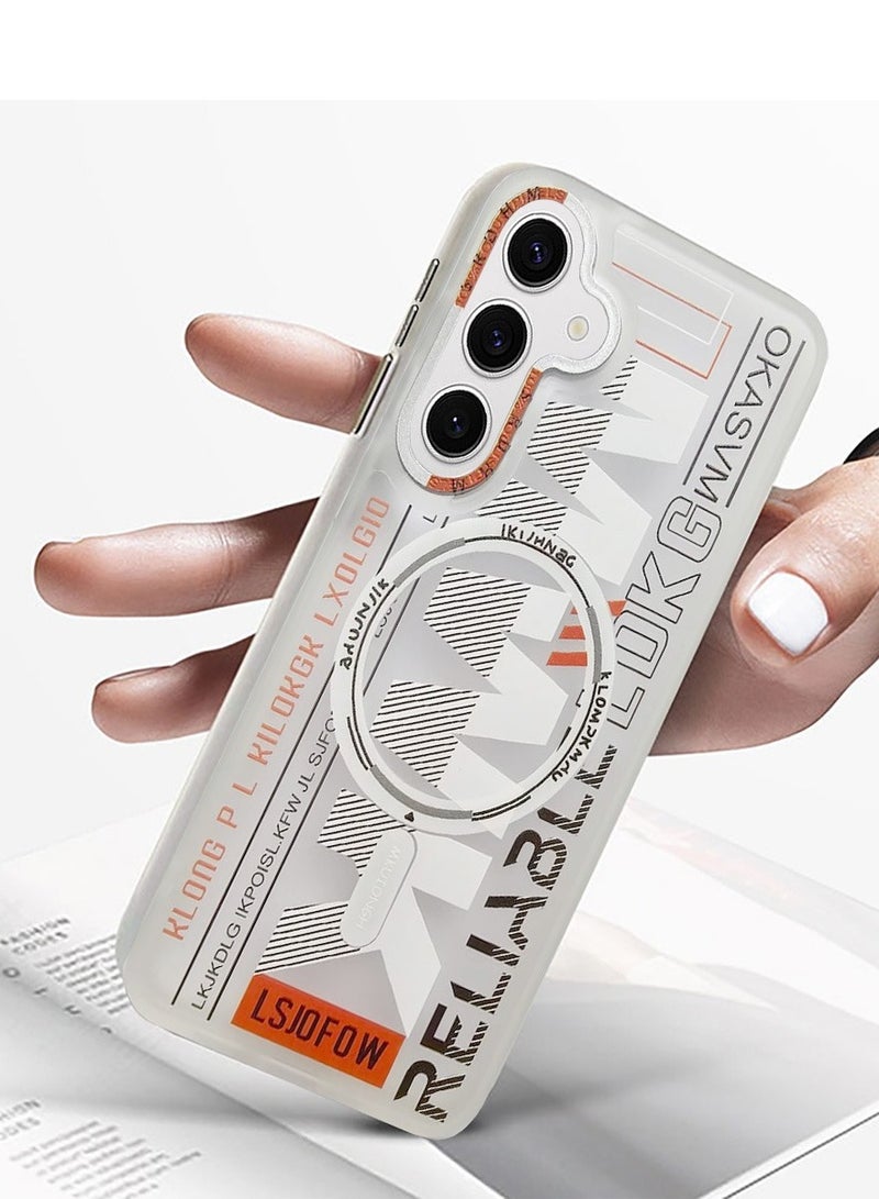 Techie جراب MWK مغناطيسي شفاف من مادة TPU مع واقي عدسة كاميرا مرتفع لهاتف Samsung Galaxy S24 Plus - أبيض - Image 4