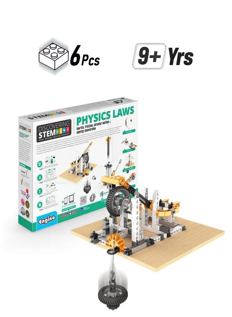 Engino- STEM Toys, Physics Laws: Inertia, Friction, Circular Motion, Construction Toys for Kids 9+, Educational Toys, Gifts for Boys & Girls (6 Model Options) - Image 1