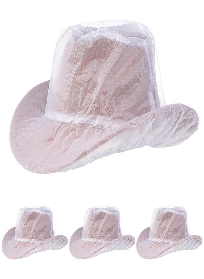 phnydreg Cowboy Hat Rain Covers Plastic Hat Waterproof Cover for Dust Unisex Travel Cowboy Hat Storage White - Image 1