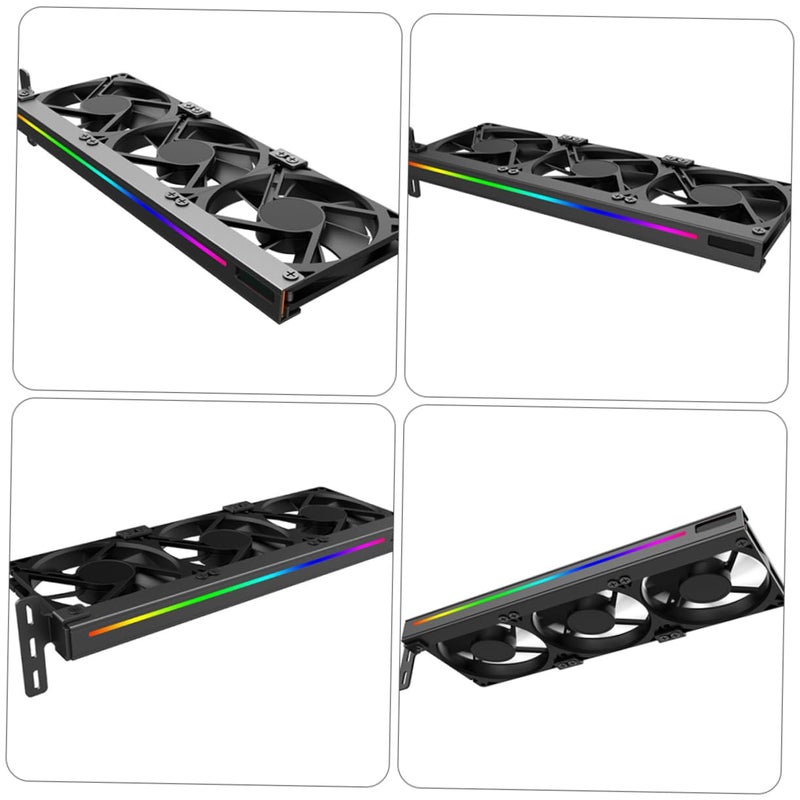 مبرد معالج الرسوميات ثلاثي المراوح مع إضاءة RGB متعددة الألوان وملايين درجات التنفس، هادئ التبريد للحاسوب المكتبي - Image 5