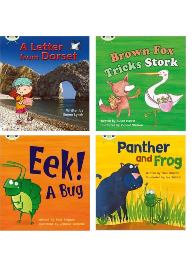 Learn to Read at Home with Bug Club Phonics: Pack 5 (Pack of 4 reading books with 3 fiction and 1 non-fiction)  - Image 1