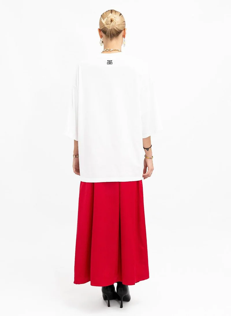 جانارا جونز Coral Satin Evelyn Skirt