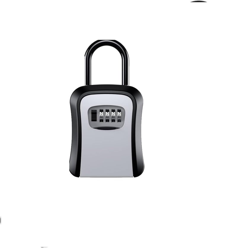 Portible Wall Mounted Metallic Key Lock Box for Indoor & Outdoor Use | Weatherproof Storage with Resettable 4-Digit Combination Secure Hider Home, Office, Airbnb, Apartment, Garage, School Rental - Image 1