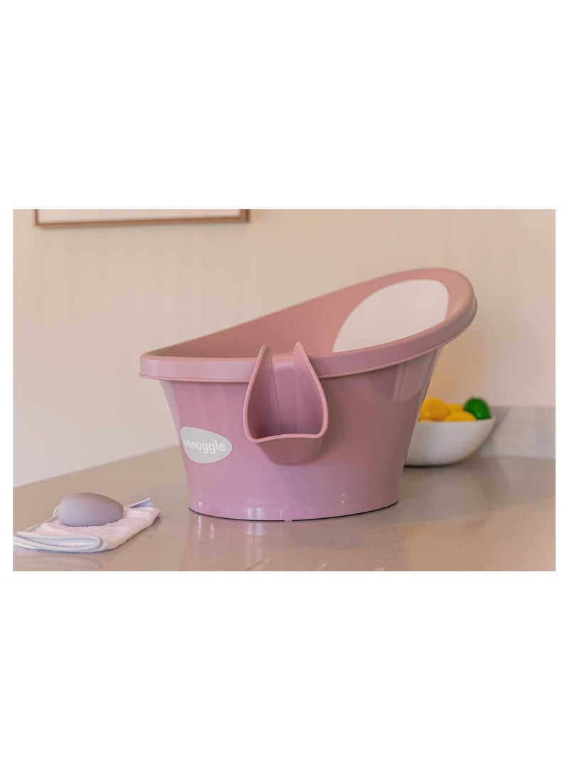 Shnuggle - Shnuggle Newborn Baby Bath | Built in Support Bump and Soft Backrest | Suitable from Newborn | Bath Seat Support Includes Plug | Blossom Pink - Image 1